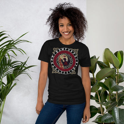 Classic Crew Neck Tee - Drakkar Dragon Surrounded by Celtic Knots