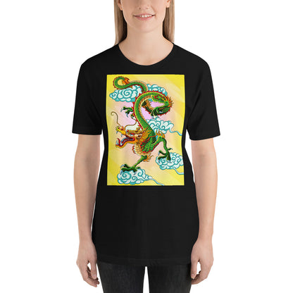 Everyday Elegant Tee - Green Chinese Sky Dragon