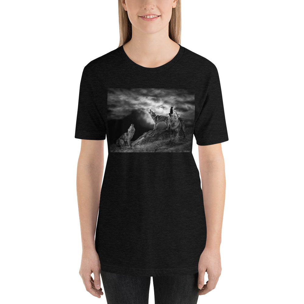 Classic Crew Neck Tee - Howling in the Storm - Ronz-Design-Unique-Apparel