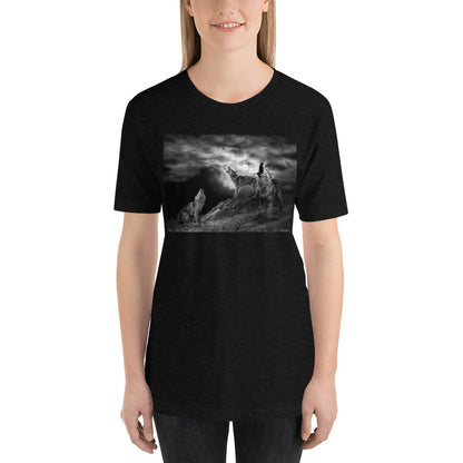 Classic Crew Neck Tee - Howling in the Storm - Ronz-Design-Unique-Apparel