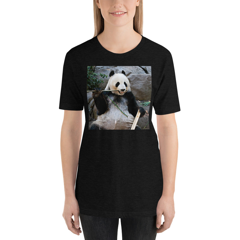 Classic Crew Neck Tee - Happy Panda #3 - Ronz-Design-Unique-Apparel
