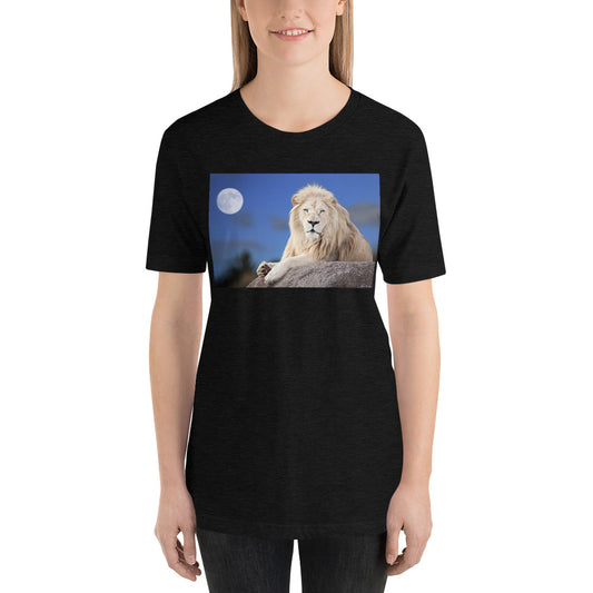 Classic Crew Neck Tee - Lion in Moonlight - Ronz-Design-Unique-Apparel