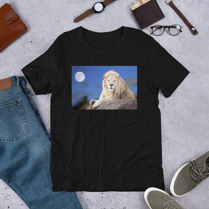 Classic Crew Neck Tee - Lion in Moonlight - Ronz-Design-Unique-Apparel