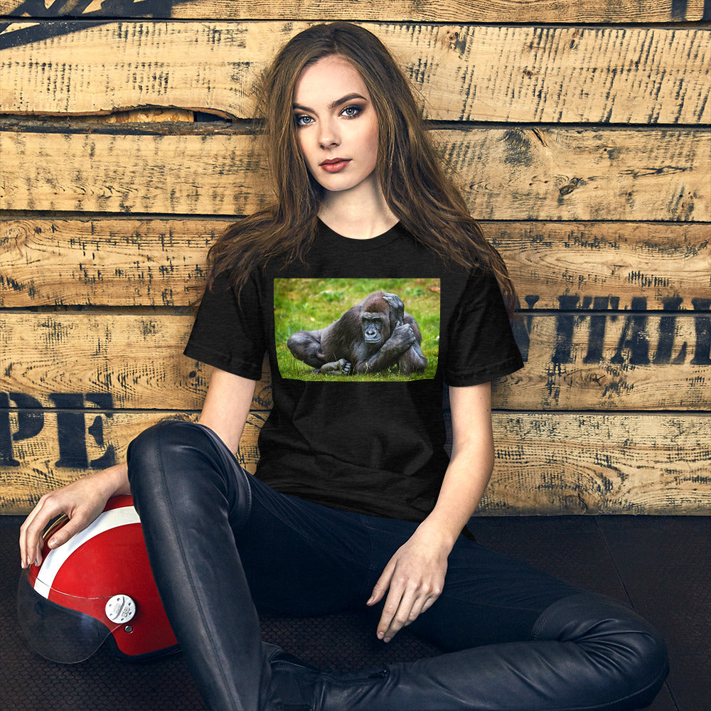 Classic Crew Neck Tee - Gorilla in the Grass - Ronz-Design-Unique-Apparel