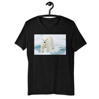 Classic Crew Neck Tee - Polar Bear on Ice - Ronz-Design-Unique-Apparel