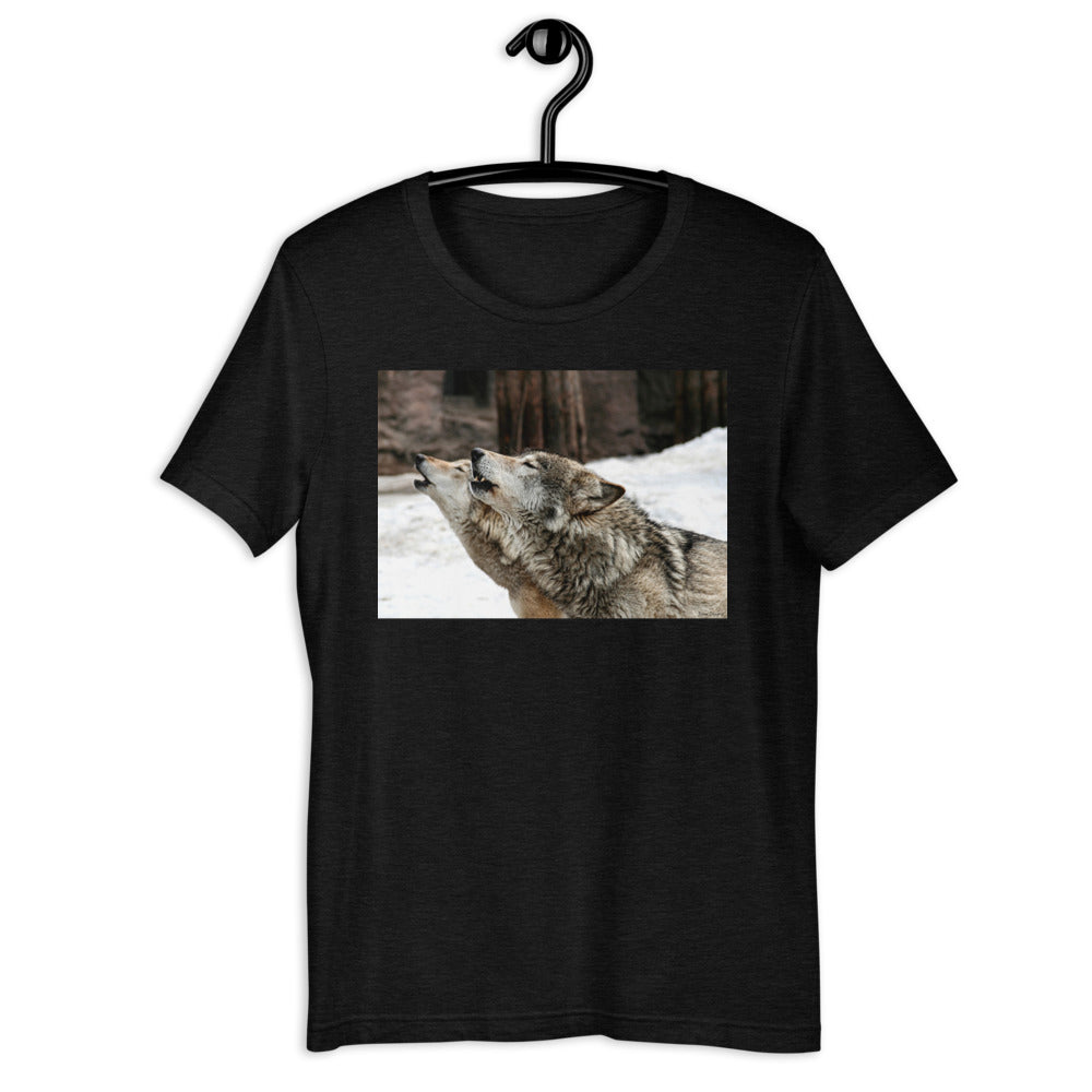 Classic Crew Neck Tee - Wolf Harmony - Ronz-Design-Unique-Apparel