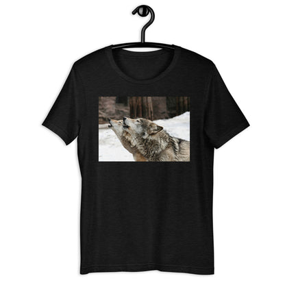 Classic Crew Neck Tee - Wolf Harmony - Ronz-Design-Unique-Apparel