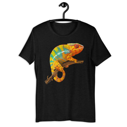 Classic Crew Neck Tee - Chameleon on a Branch - Ronz-Design-Unique-Apparel