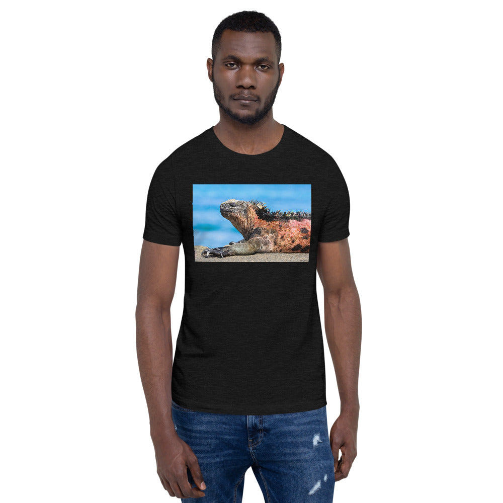 Classic Crew Neck Tee - Basking Galapagos Marine Iguana - Ronz-Design-Unique-Apparel
