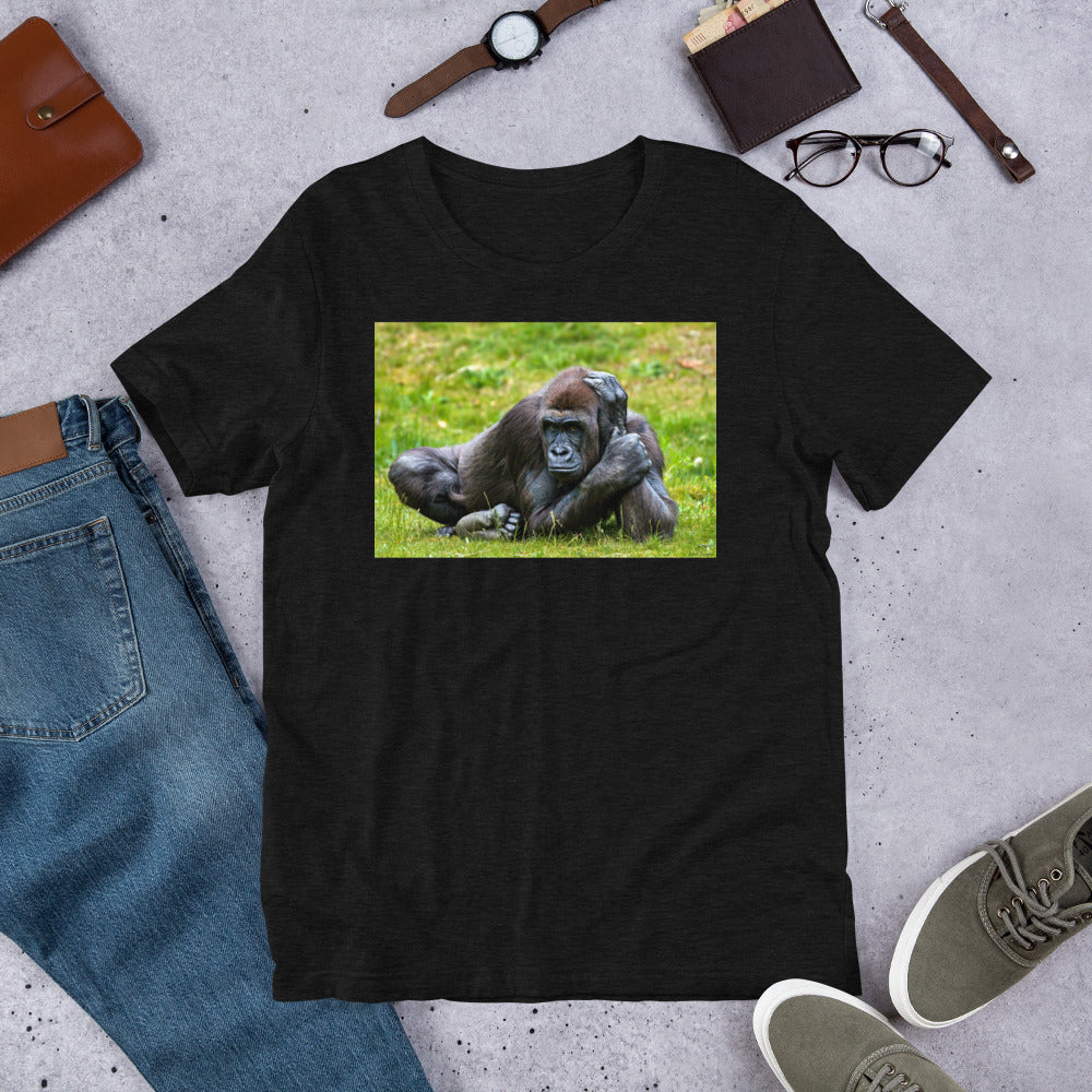 Classic Crew Neck Tee - Gorilla in the Grass - Ronz-Design-Unique-Apparel