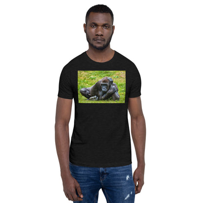 Classic Crew Neck Tee - Gorilla in the Grass - Ronz-Design-Unique-Apparel
