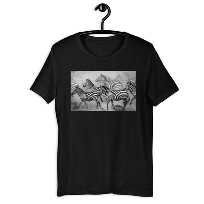 Classic Crew Neck Tee - A Herd of Running Zebra - Ronz-Design-Unique-Apparel