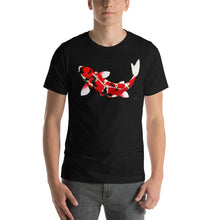 Load image into Gallery viewer, Classic Crew Neck Tee - Red &amp; Black Koi - Ronz-Design-Unique-Apparel
