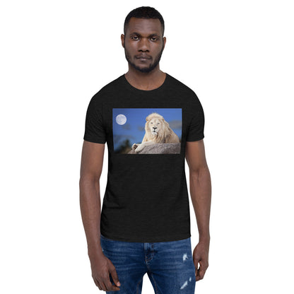 Classic Crew Neck Tee - Lion in Moonlight - Ronz-Design-Unique-Apparel