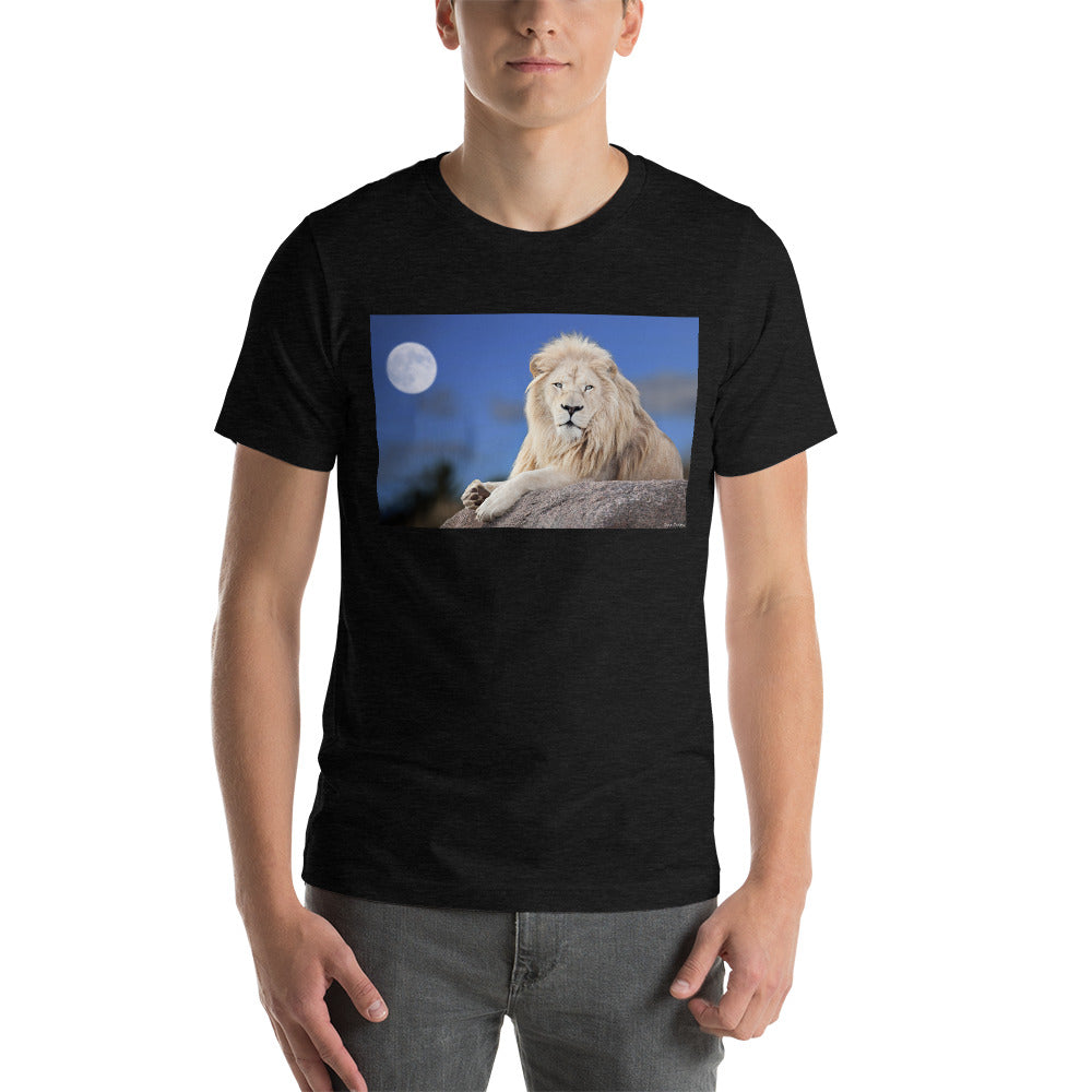 Classic Crew Neck Tee - Lion in Moonlight - Ronz-Design-Unique-Apparel