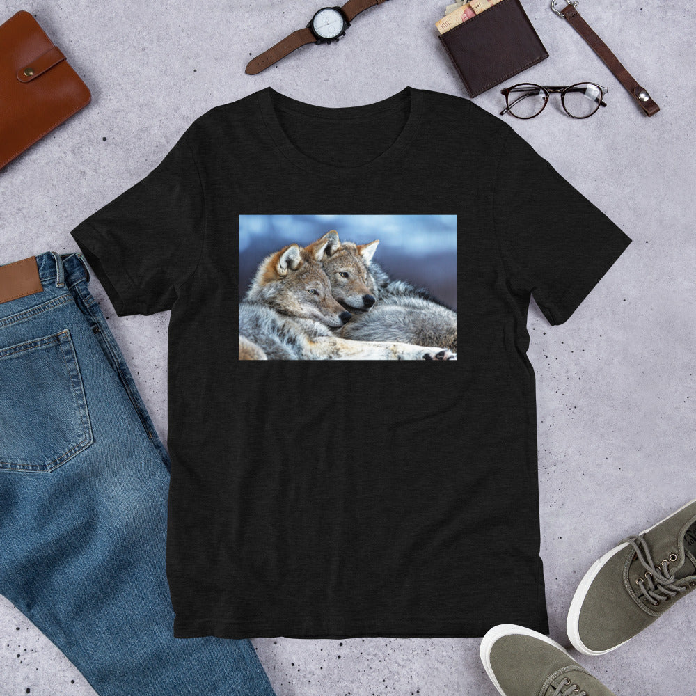 Classic Crew Neck Tee - Wolves Chilling - Ronz-Design-Unique-Apparel