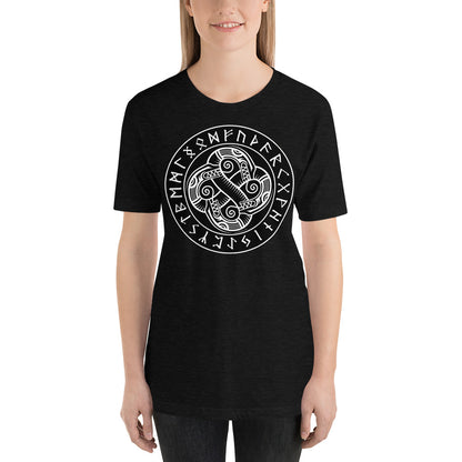 Everyday Elegant Tee - Sea Serpents in Norse Runic Circle