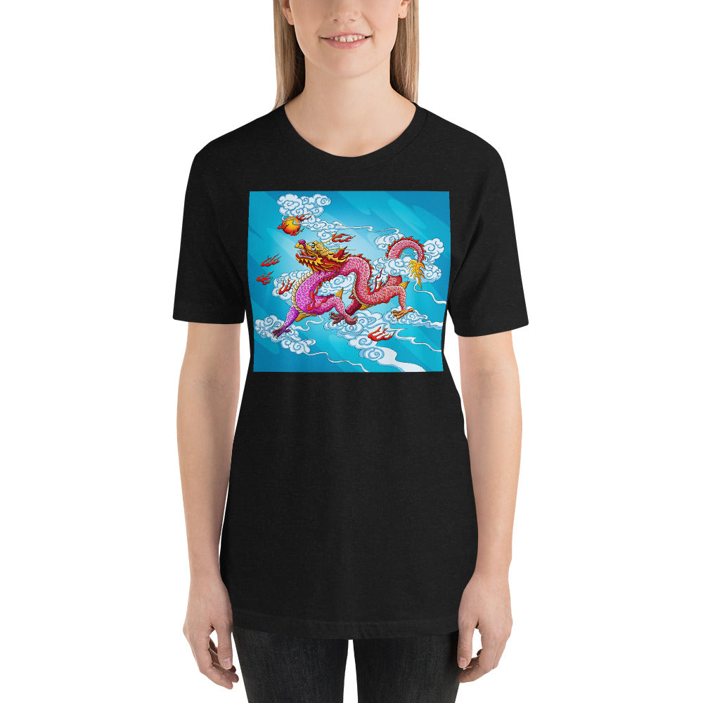 Everyday Elegant Tee - Red Chinese Sky Dragon