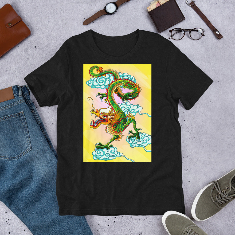 Everyday Elegant Tee - Green Chinese Sky Dragon