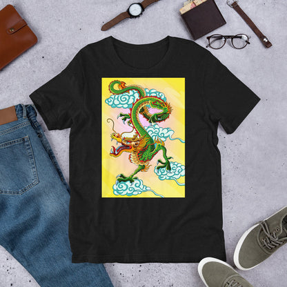 Everyday Elegant Tee - Green Chinese Sky Dragon