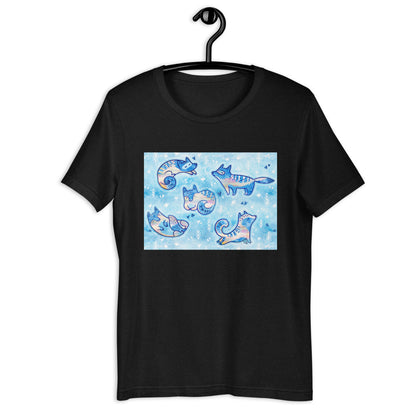 Everyday Elegant Tee - Foxes in Blue