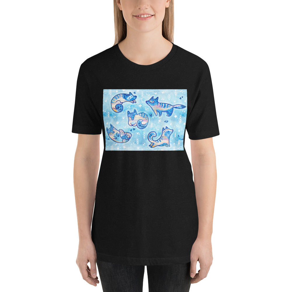 Everyday Elegant Tee - Foxes in Blue