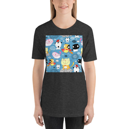 Classic Crew Neck Tee - Silly Cats - Ronz-Design-Unique-Apparel