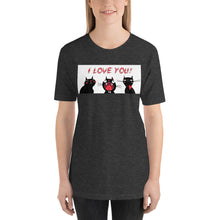 Load image into Gallery viewer, Classic Crew Neck Tee - I Love You! - Ronz-Design-Unique-Apparel
