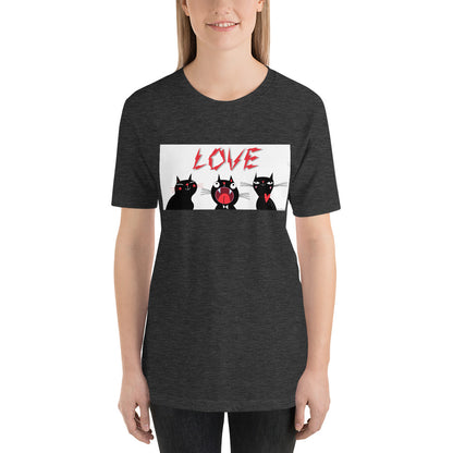 Classic Crew Neck Tee - Love Cats - Ronz-Design-Unique-Apparel
