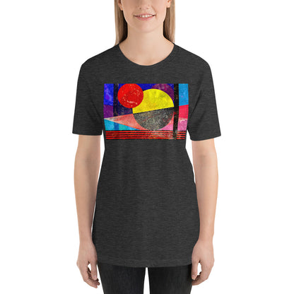 Classic Crew Neck Tee - Abstract Red Moon - Ronz-Design-Unique-Apparel