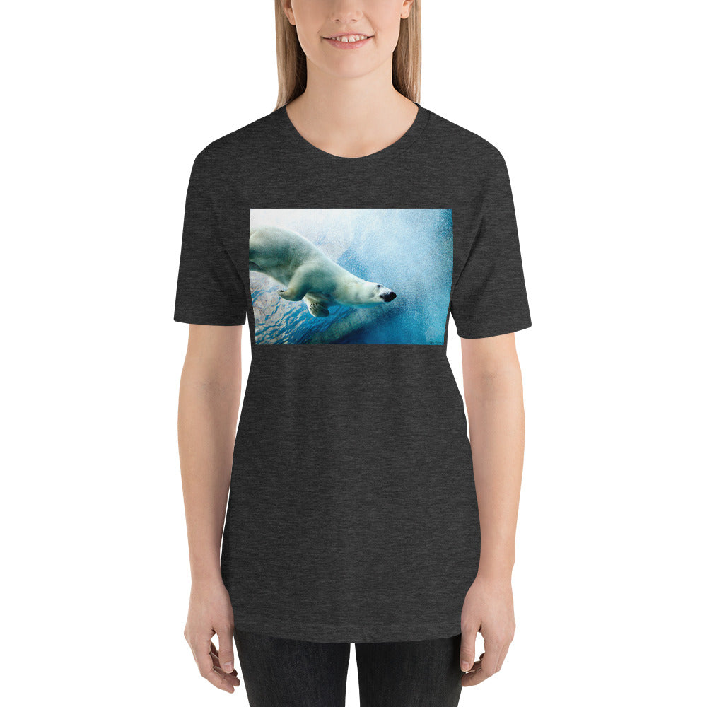 Classic Crew Neck Tee - Polar Bear Paddle - Ronz-Design-Unique-Apparel