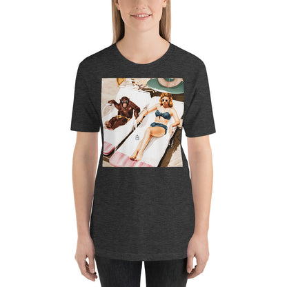 Classic Crew Neck Tee - Chill'n with My Monkey - Ronz-Design-Unique-Apparel