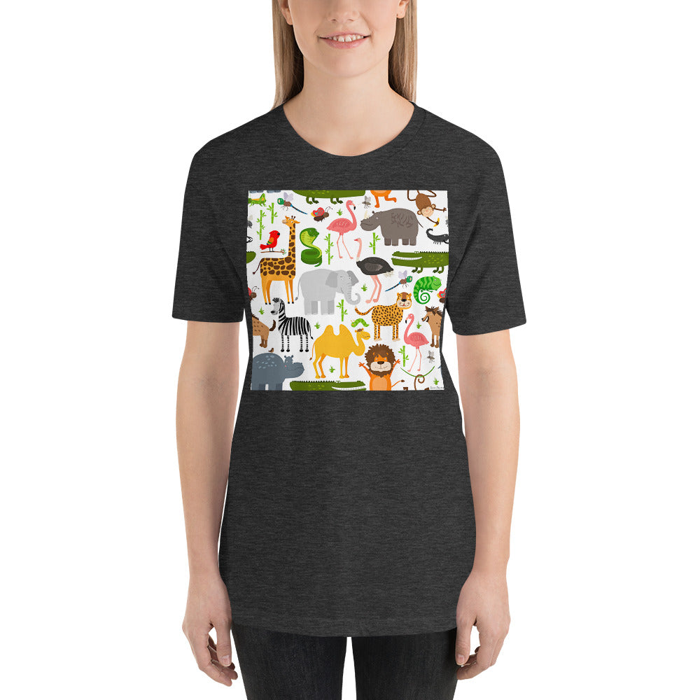 Classic Crew Neck Tee - Life is a Zoo - Ronz-Design-Unique-Apparel