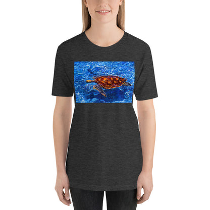 Classic Crew Neck Tee - Loggerhead Sea Turtle - Ronz-Design-Unique-Apparel
