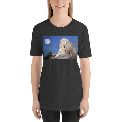 Classic Crew Neck Tee - Lion in Moonlight - Ronz-Design-Unique-Apparel