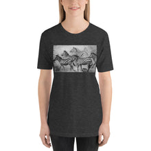 Load image into Gallery viewer, Classic Crew Neck Tee - Zebras on the Run - Ronz-Design-Unique-Apparel
