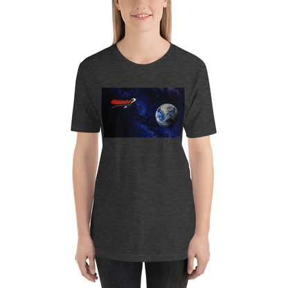 Classic Crew Neck Tee - Super Dog in Space - Ronz-Design-Unique-Apparel