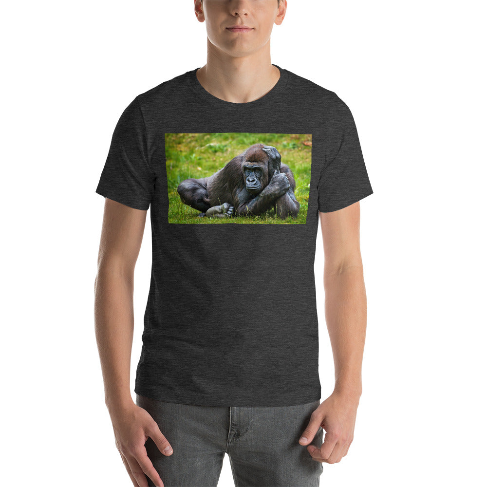 Classic Crew Neck Tee - Gorilla in the Grass - Ronz-Design-Unique-Apparel