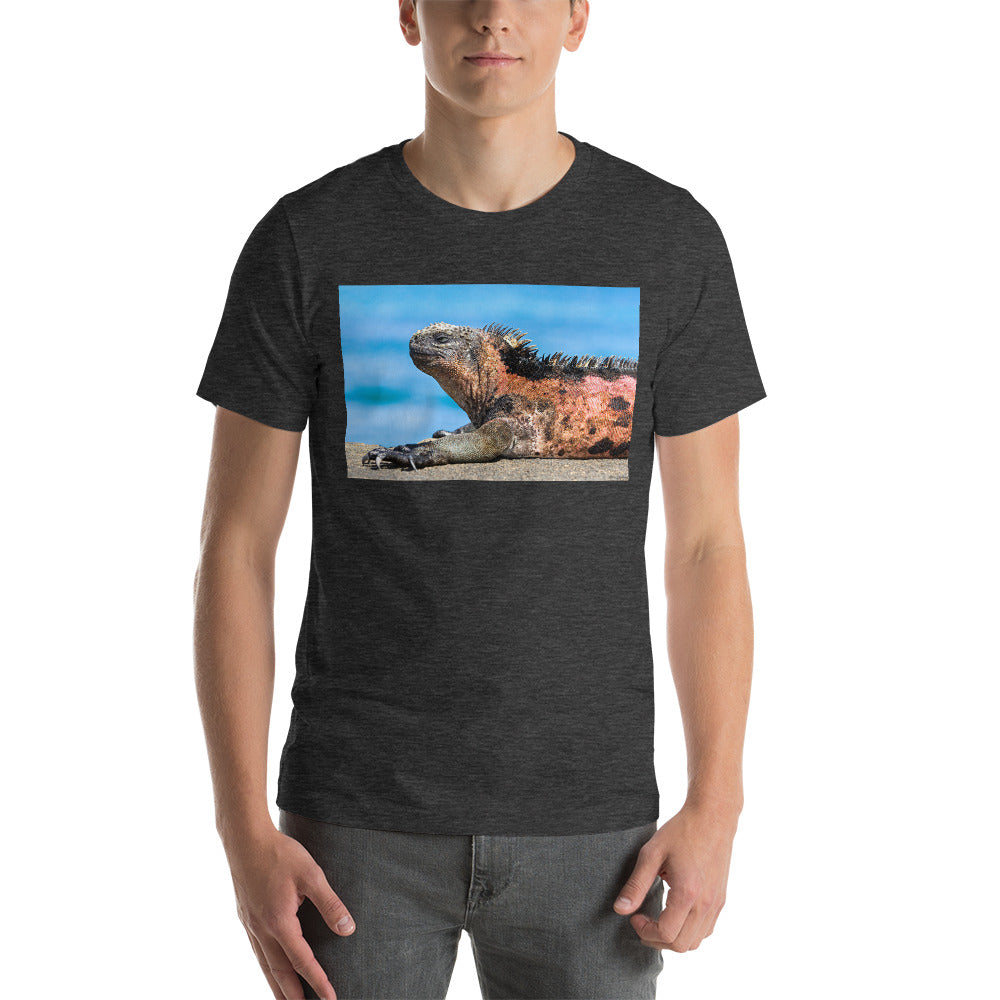 Classic Crew Neck Tee - Basking Galapagos Marine Iguana - Ronz-Design-Unique-Apparel