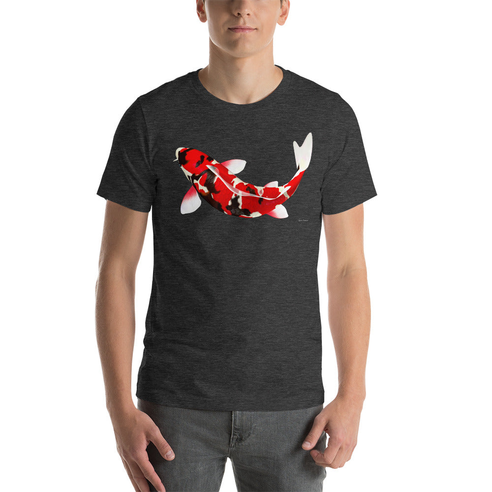Classic Crew Neck Tee - Red & Black Koi - Ronz-Design-Unique-Apparel