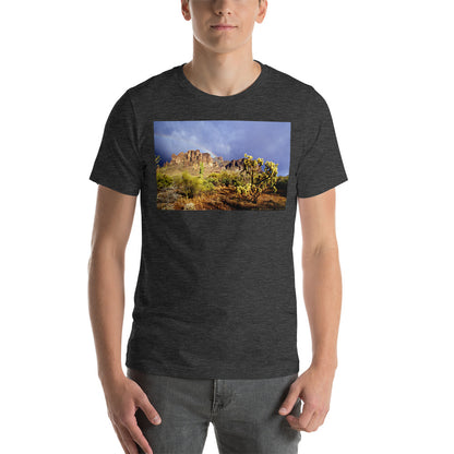 Classic Crew Neck Tee - Rainbow In The Desert, Superstition Mt. - Ronz-Design-Unique-Apparel