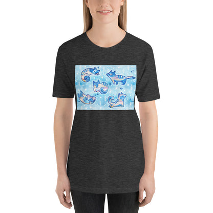 Everyday Elegant Tee - Foxes in Blue