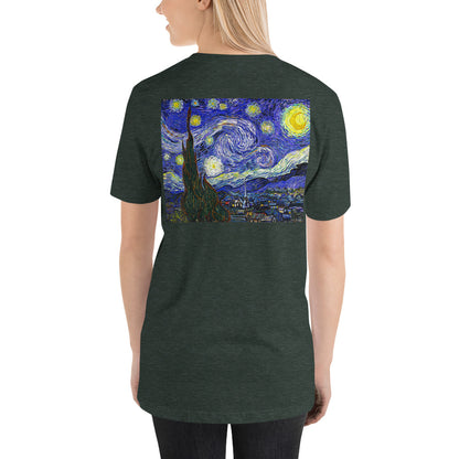 Classic Crew Neck Tee - van Gogh: Self Portrait & The Starry Night - Ronz-Design-Unique-Apparel