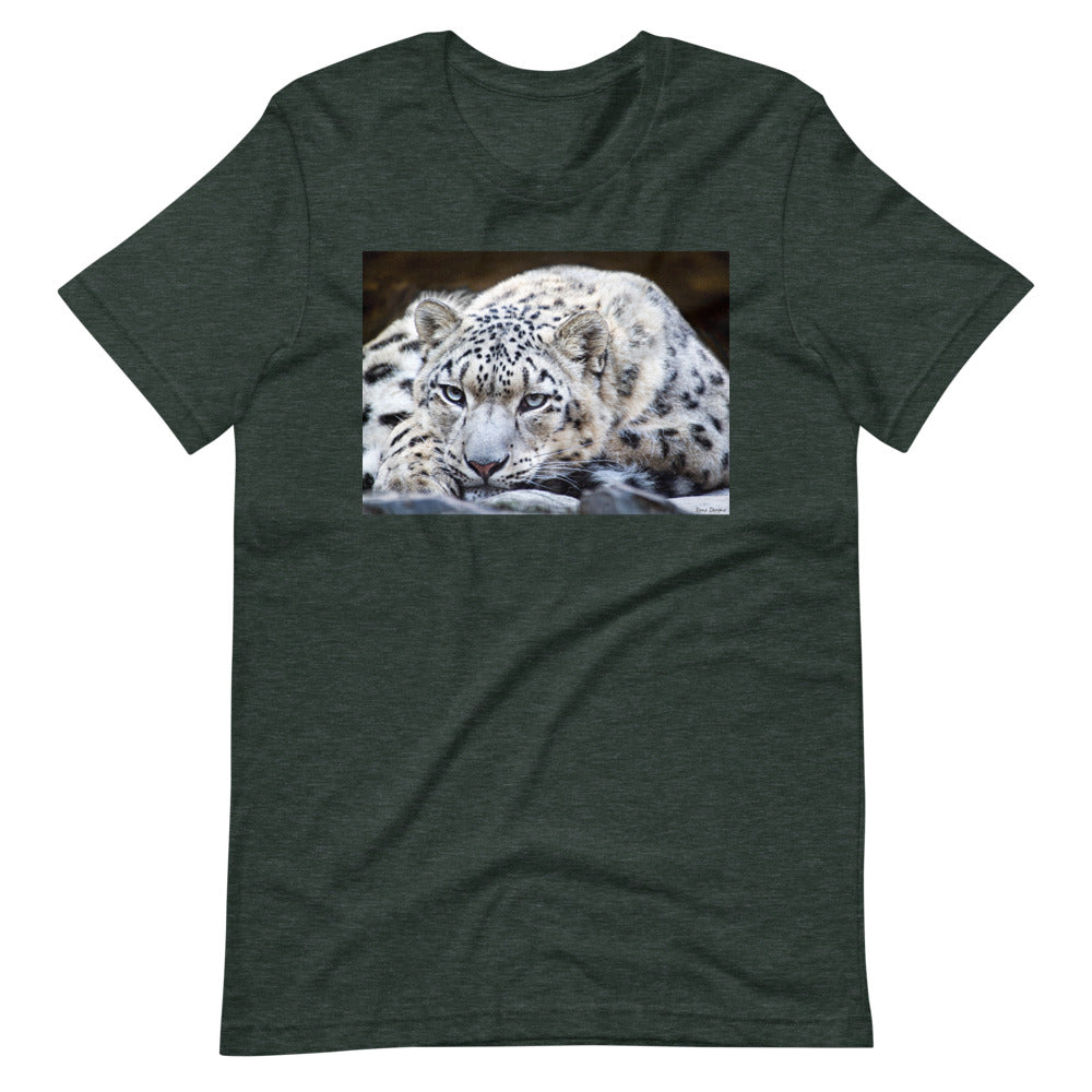 Classic Crew Neck Tee - Snow Leopard - Ronz-Design-Unique-Apparel