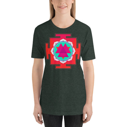Classic Crew Neck Tee - Red Yantra - Ronz-Design-Unique-Apparel