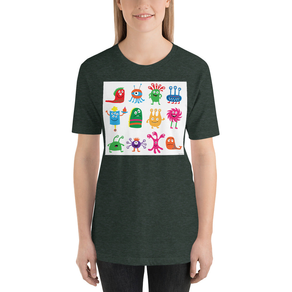 Classic Crew Neck Tee - Funny Monsters #2 - Ronz-Design-Unique-Apparel