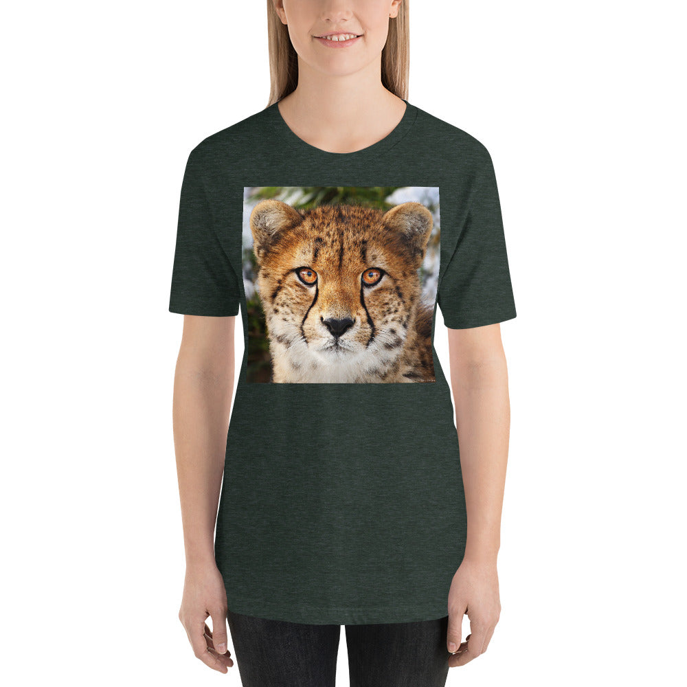 Classic Crew Neck Tee - Cheetah Stare - Ronz-Design-Unique-Apparel