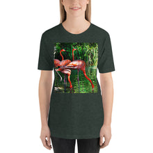 Load image into Gallery viewer, Classic Crew Neck Tee - Pink Flamingos - Ronz-Design-Unique-Apparel
