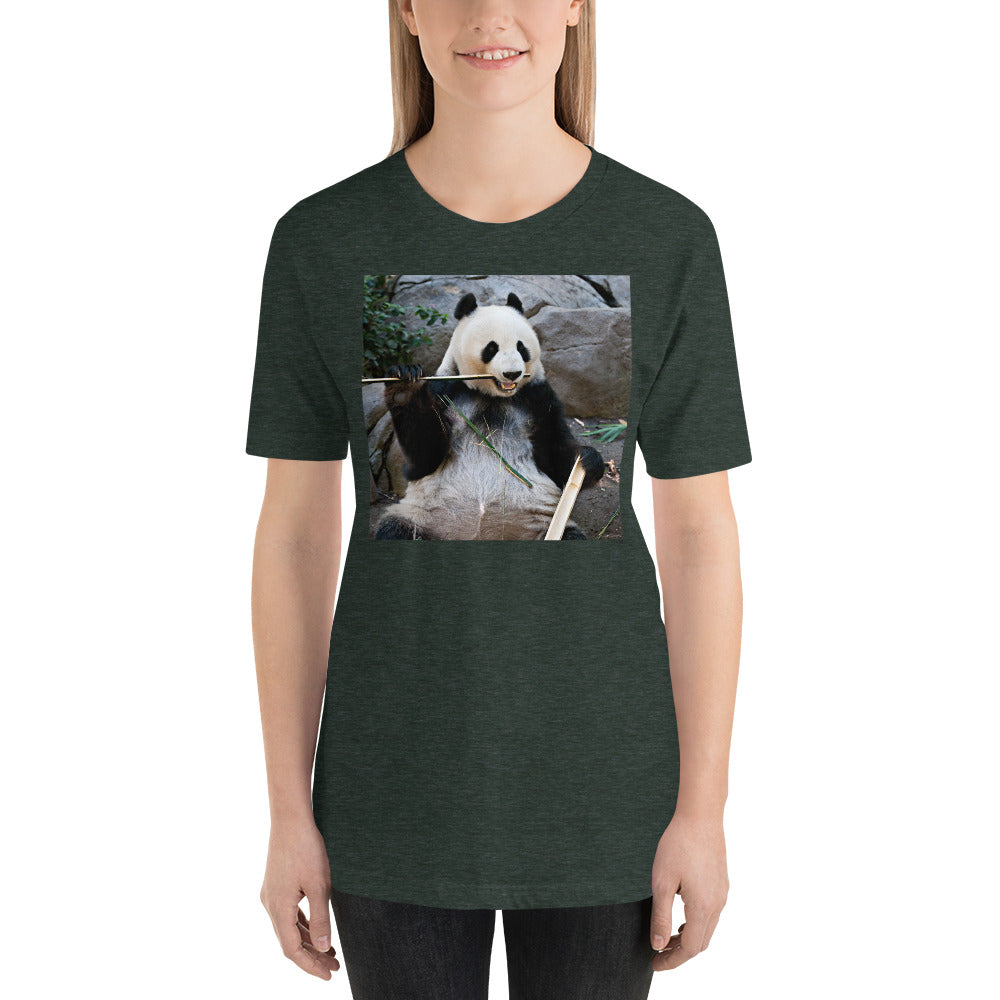 Classic Crew Neck Tee - Happy Panda #3 - Ronz-Design-Unique-Apparel