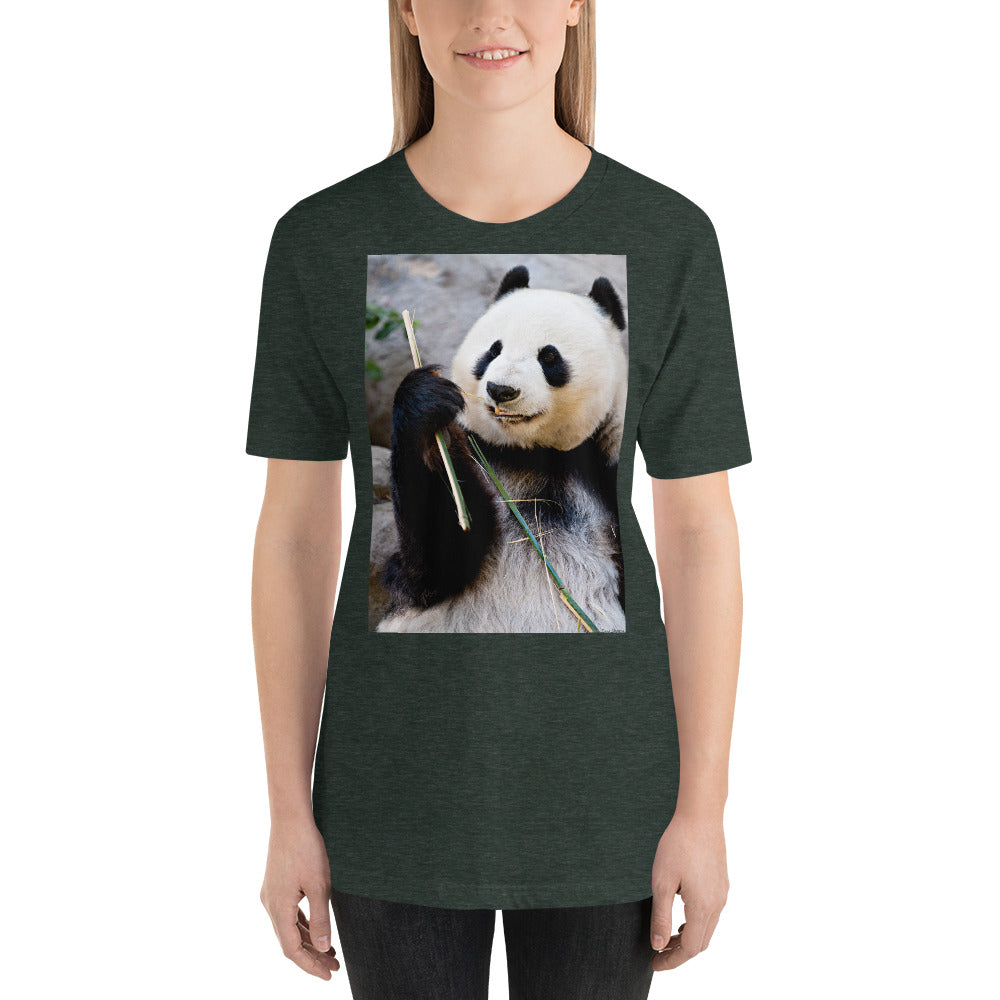 Classic Crew Neck Tee - Happy Panda #2 - Ronz-Design-Unique-Apparel